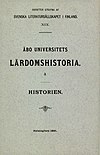 Åbo universitets lärdomshistoria 3, Historien - historiens studium vid Åbo universitet SLS 1891 book cover fd2019-00022041.jpg