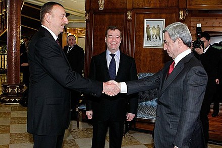 Serzh Sargsyan and Azerbaijan's Ilham Aliyev, 23 January 2012