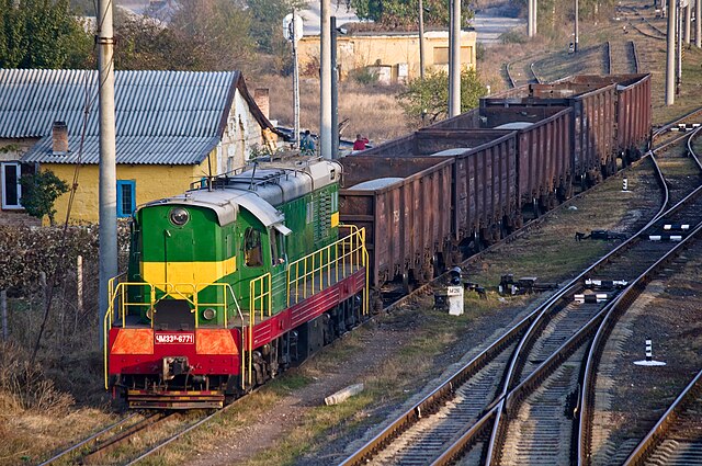 Freight train in Belarus