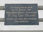 Carl Wurmb - memorial plaque