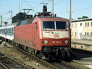 The DB Class 120, the first mass produced locomotive to use electronically controlled asynchronous three-phase motors to allow both high speed and high tractive effort.