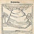 Gravure du Mont Aiguille par Symphorien Champier, 1525.