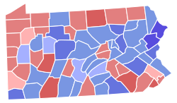 1875 Pennsylvania gubernatorial election results map by county.svg