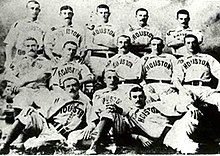 The 1889 Houston Mud Cats won the first Texas League pennant in Houston's history 1889 Houston Mud Cats.jpg