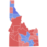 1992 United States Senate election in Idaho results map by county.svg