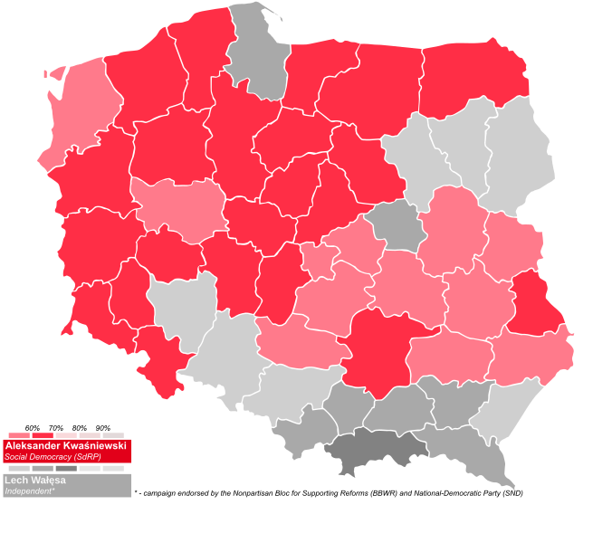 File:1995 Polish presidential election by Voivodeship r2.svg