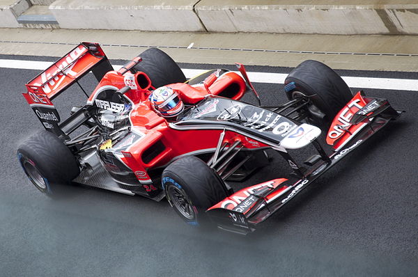 Timo Glock driving the MVR-02 at the 2011 British Grand Prix