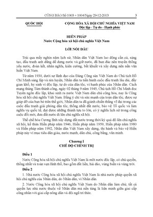 Constitution Of Vietnam