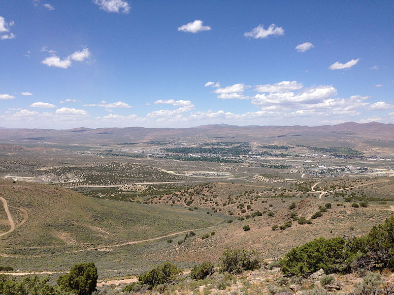 File:2014-06-13 12 20 53 View of Elko, Nevada from "E" Mountain in the Elko Hills of Nevada.JPG