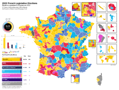 2022 French Legislative Election Results Map Second Round.svg
