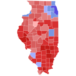 2022 Illinois Attorney General election results map by county.svg