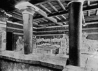 Minoan columns, wider at the top than the base