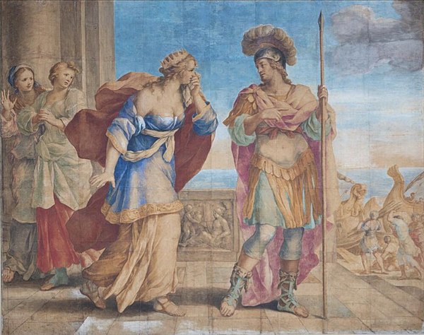 Aeneas Leaving Dido by Giovanni Francesco Romanelli.jpg