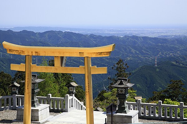 Image: Akihasanhongu Akiha Jinja Shrine Kamisha   View from Honden 02, Tenryu Ward Hamamatsu 2012