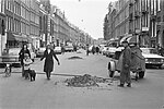 markt verplaatst vanwege wegwerkzaamheden (foto, april 1972)