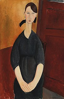 <i>Portrait of Paulette Jourdain</i> painting by Amedeo Modigliani