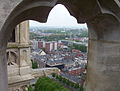 Français : Amiens - Vue vers le nord-ouest depuis les tours de Notre-Dame : Saint-Maurice.