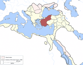 Anadolu Eyaleti harita üzerinde