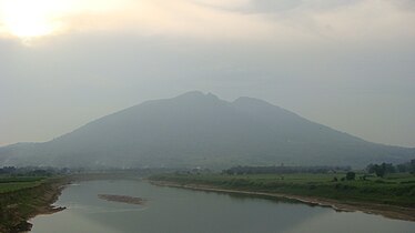 View of Pampanga River and the mountain from Arayat bridge