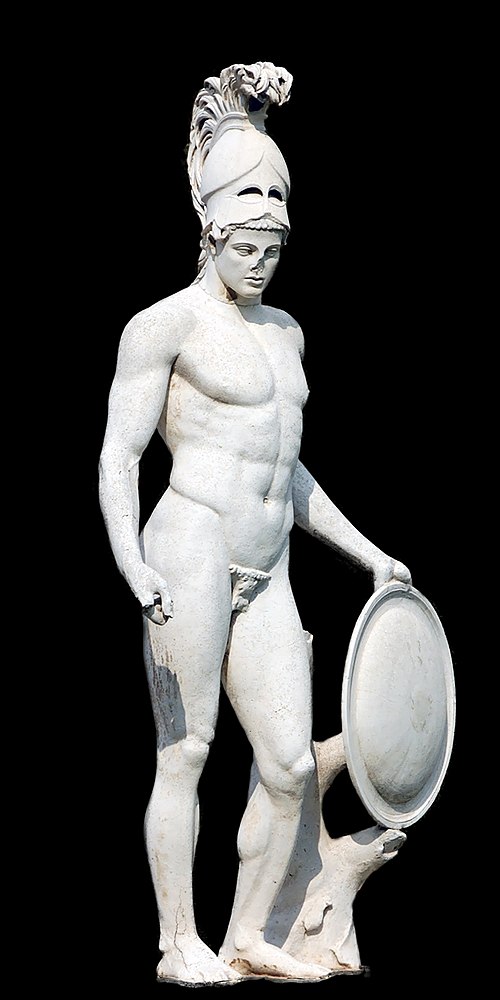 Cast of a Roman statue from Hadrian's Villa, copied from a Greek original. Traditionally identified as Ares or Hermes.