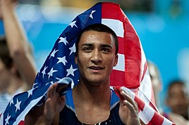 Ashton Eaton lors des championnats du monde en salle 2012