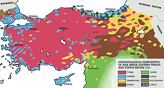 carte en couleurs de l'Asie mineure