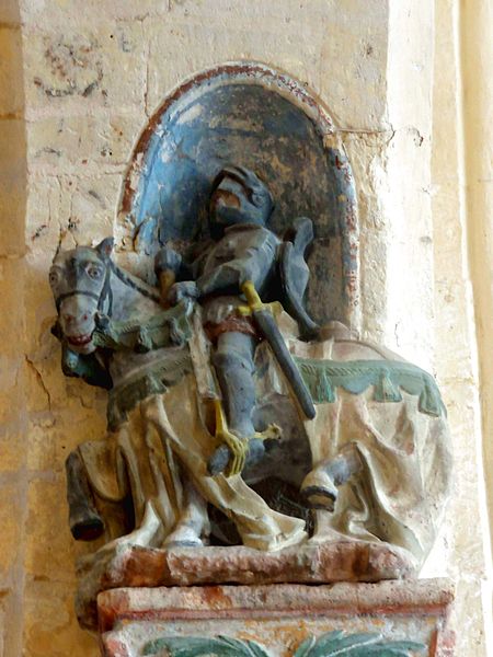 File:Auger-Saint-Vincent (60), église Saint-Caprais, statuette équestre de saint Georges 2.JPG