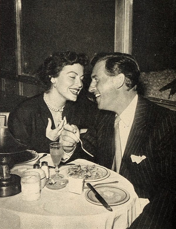 Dining with Ava Gardner in January 1950