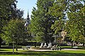 Unity of the Bad Schandau spa gardens with several individual monuments and spa gardens (garden monument)