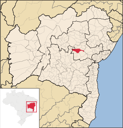 Localização de Ruy Barbosa na Bahia