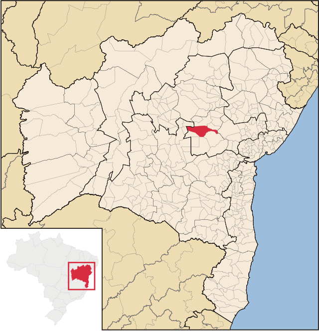 Localização de Ruy Barbosa na Bahia