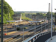 Blick auf die Bahnsteige