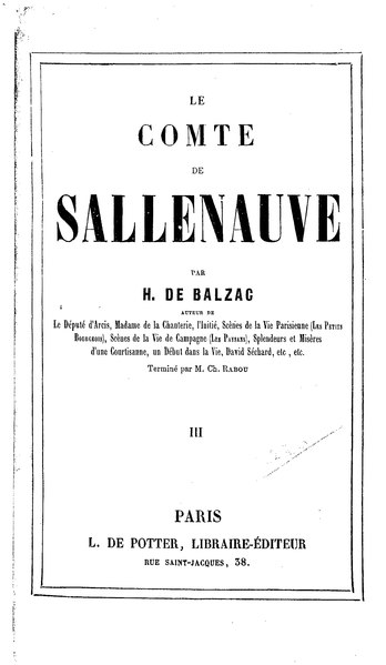 Fichier:Balzac - Le Comte de Sallenauve, Tome III.djvu