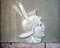 Marble bas-relief of a plumed helmet, Casone Collevecchio, provenance of the Colli monument[29]