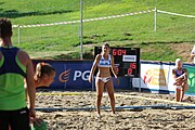 Deutsch: Beachhandball Europameisterschaften 2019 (Beach handball Euro); Tag 4: 5. Juli 2019 – Frauen, Viertelfinale, Niederlande-Griechenland 2:1 (25:12, 18:24, 7:6) English: Beach handball Euro; Day 4: 5 July 2019 – Quarter Final Women – Netherlands-Greece 2:1 (25:12, 18:24, 7:6)