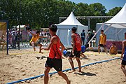 Deutsch: Beachhandball bei den Olympischen Jugendspielen 2018; Tag 4, 10. Oktober 2018; Jungs, Vorrunde, Gruppe A - Chinese Taipei (Taiwan)-Thailand 0:2 English: Beach handball at the 2018 Summer Youth Olympics at 10 October 2018 – Boys Preliminary Round Group A‎ – Chinese Taipei-Thailand 0:2