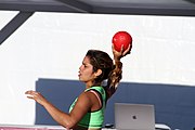 Deutsch: Beachhandball bei den Olympischen Jugendspielen 2018; Tag 3, 9. Oktober 2018; Mädchen, Vorrunde, Gruppe B - Venezuela-Niederlande 1:2 English: Beach handball at the 2018 Summer Youth Olympics at 9 October 2018 – Girls Preliminary Round Group B‎ – Venezuela-Netherlands 1:2