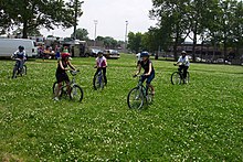 Slow bike race with Haddington on the Move, 2005. Bicycle works 2.jpg
