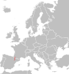 Blank map of Europe cropped - E7.svg