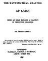 Boole. The Mathematical Analysis of Logic. Header.png