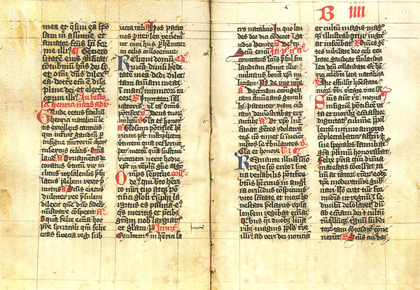 Pages from a breviary used in the Swedish Diocese of Strängnäs in the 15th century.