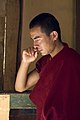 Buddhist Monk in Drepung Monastery near Lhasa Tibet Luca Galuzzi 2006.jpg