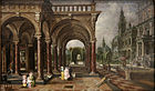 Здания и сады. Совместно с Я. Брейгелем Старшим. Между 1542 и 1607. Дерево, масло. Дворец Рогана, Страсбург