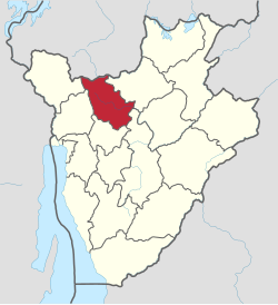 Situo de Provinco Kajanzo en Burundo.