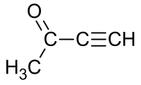 Structural formula of butynone