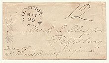 Manuscript/blockade cover
May 24, 1864, St. George's, Bermuda to Wilmington by blockade-runner Lynx CSA Manuscript-12c.jpg