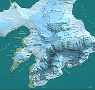 Камп Академија на карта на островот Ливингстон од 2005 година