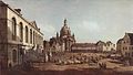 Der Neumarkt in Dresden vom Jüdischen Friedhof aus, by Canaletto, 1749-51
