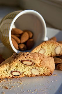 Biscotti twice-baked cookies or biscuits originating in the Italian city of Prato