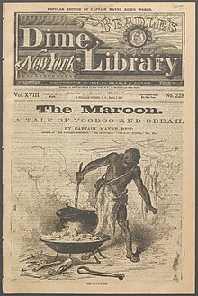 Cover of an 1883 edition of Thomas Mayne Reid's The Maroon: A Tale of Voodoo and Obeah Captain Mayne Reid, The maroon, A tale of vodoo and obeah.jpg